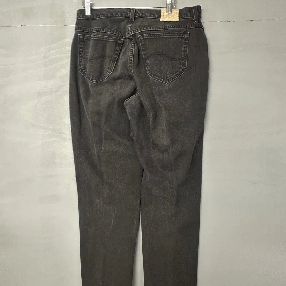 Lee Mens Jeans Black Wash Straight Leg Casual Denim Pants Size 15‎ Medium